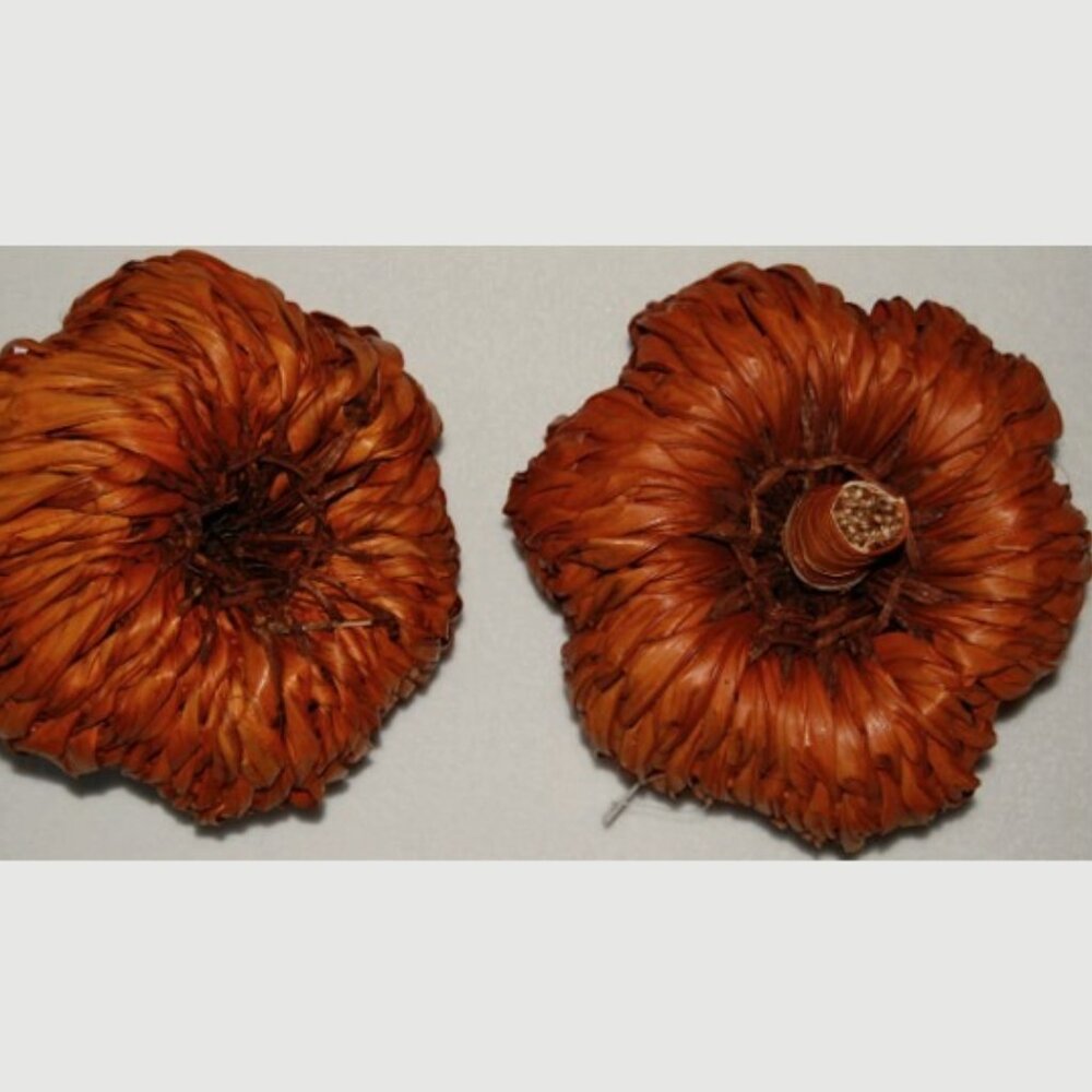 NWT Pier 1, Set of 2, 10" Dia., Halloween Bamboo Pumpkins - Picture 4 of 9